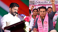 'Blood on Crops', 'Psycho': BRS VS Revanth Reddy Escalates Over Kaleshwaram Project X/@revanth_anumula/@KTRBRS : CM Revanth Reddy (L) | BRS Leader KT Rama Rao |